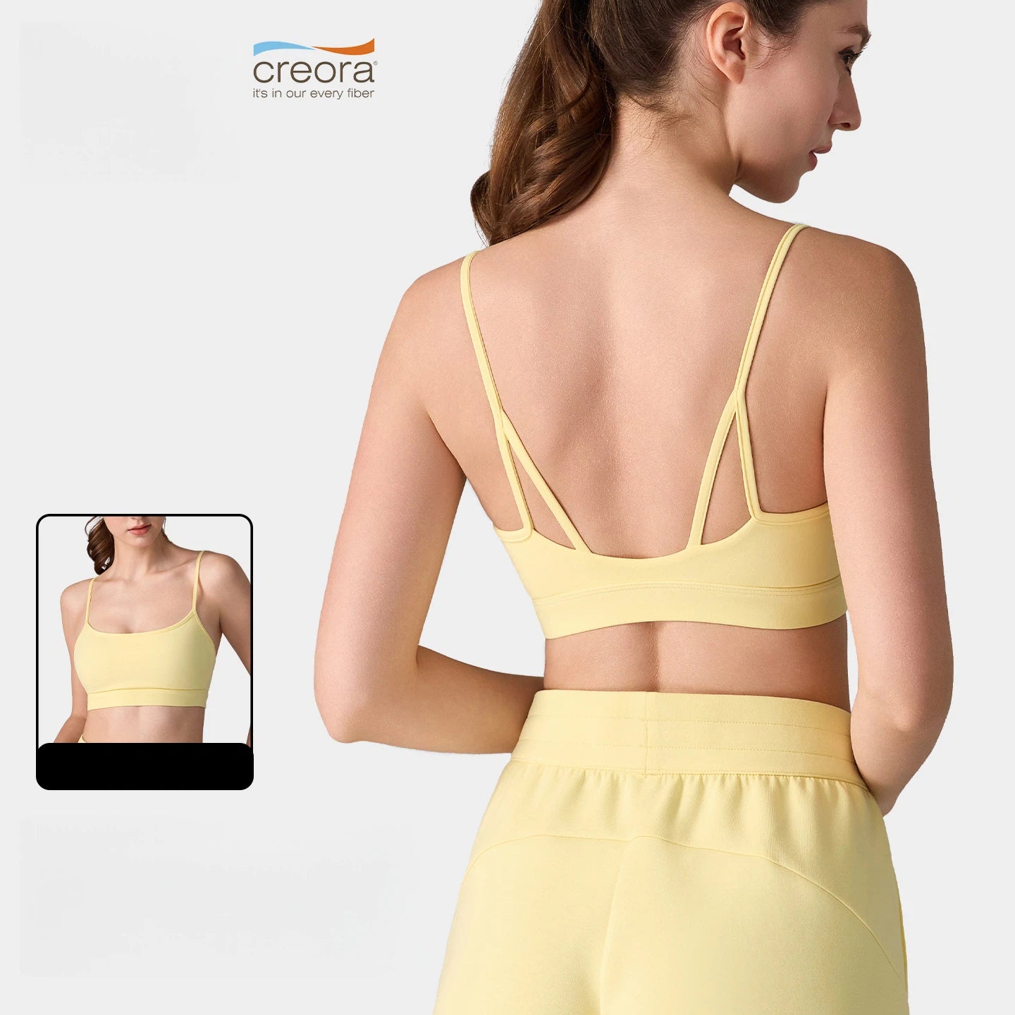 Nude antibacterial cat ears and beautiful back sports bra