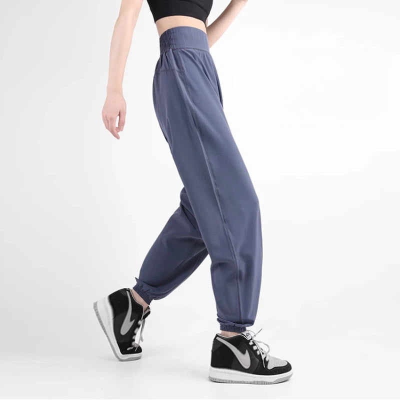 Thin loose leg-stringed running fitness quick-drying pants
