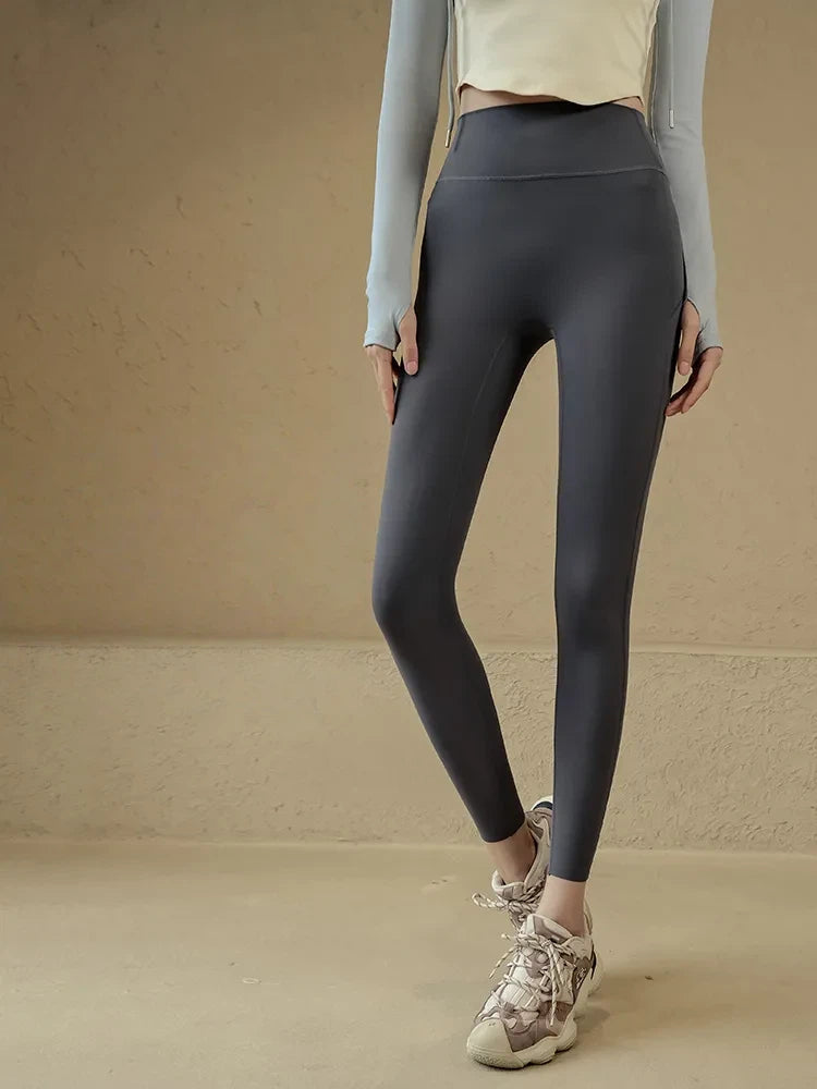 High waisted peach hip leggings