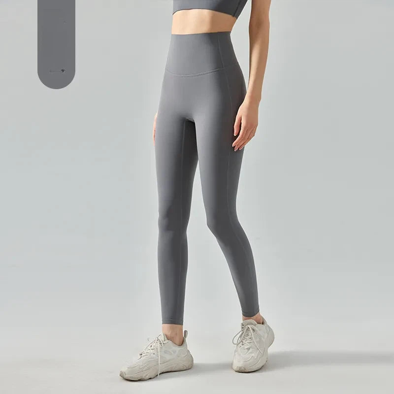 High waisted peach hip leggings