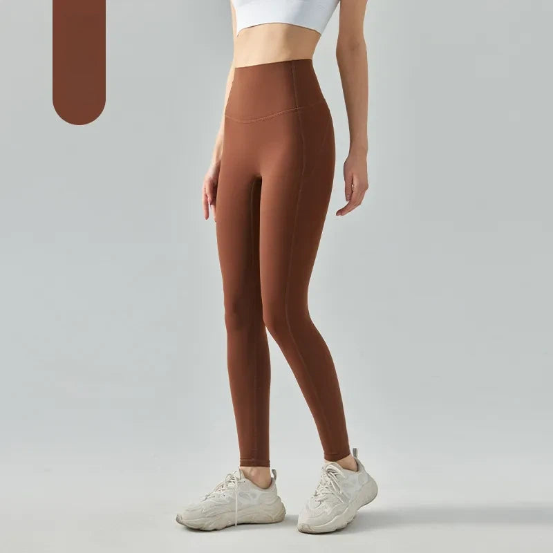 High waisted peach hip leggings