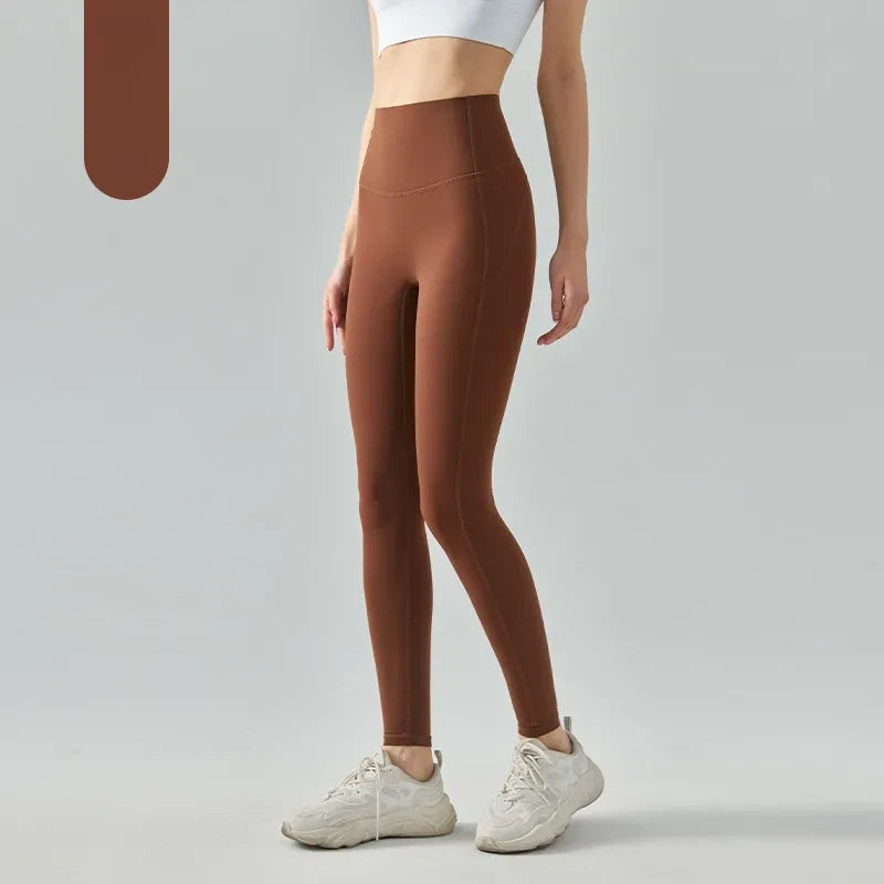 High waisted peach hip leggings