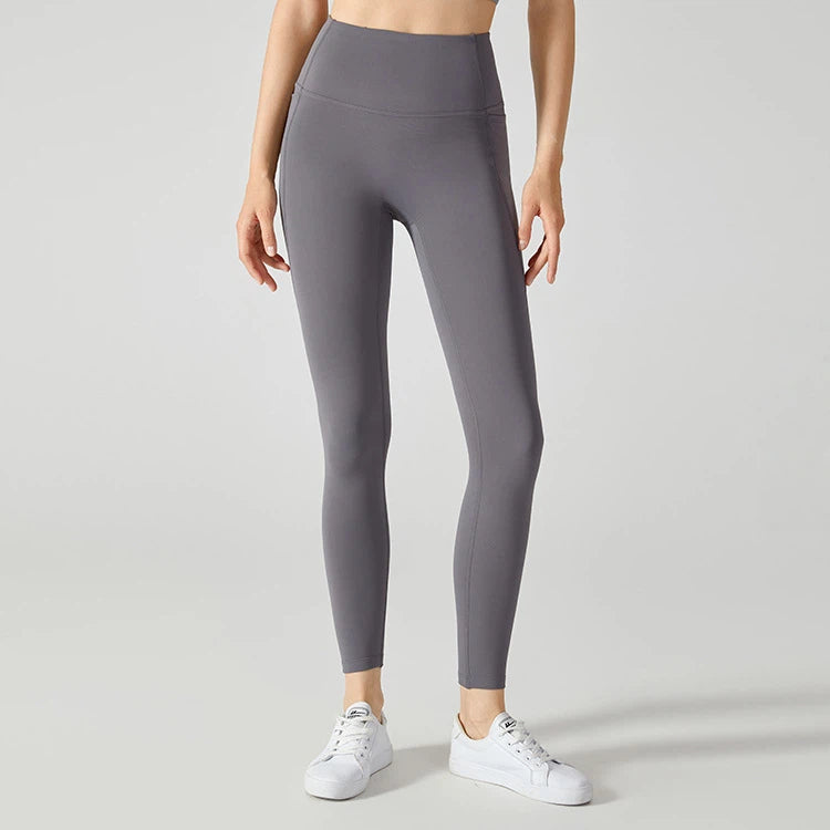 Fleece and thick peach buttocks tight slimming warm trousers