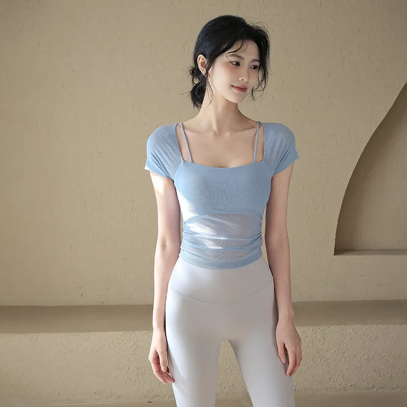 Fake Two-Piece Short Sleeve