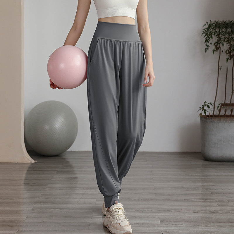 Loose quick-dry high waist pants