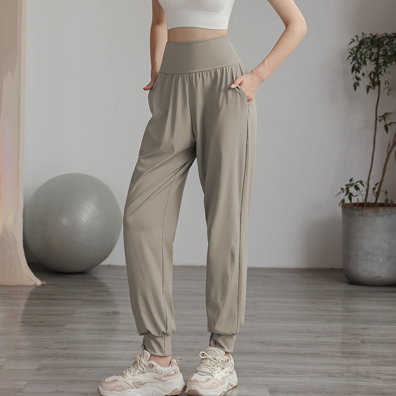 Loose quick-dry high waist pants