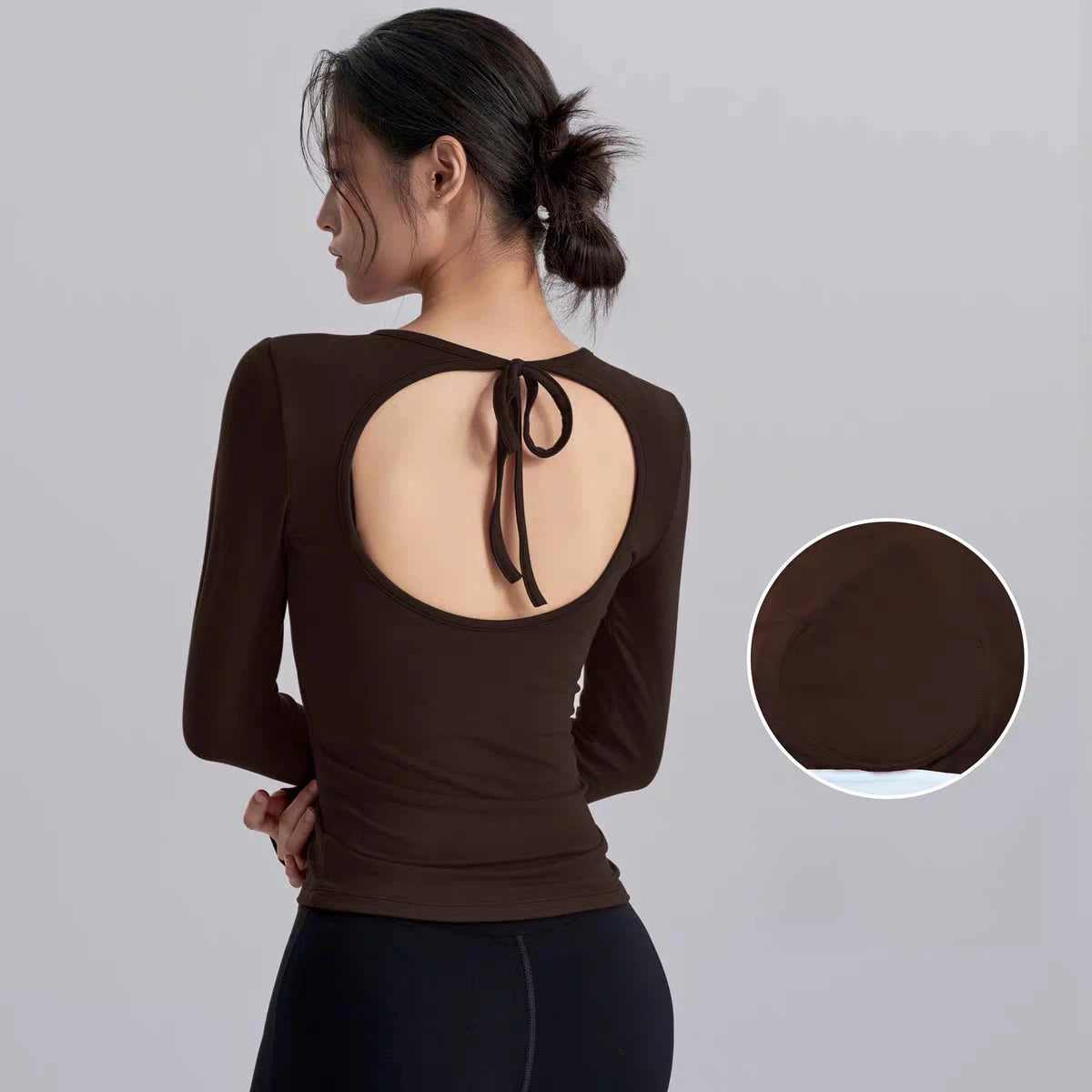 Breathable loose back sports long sleeves