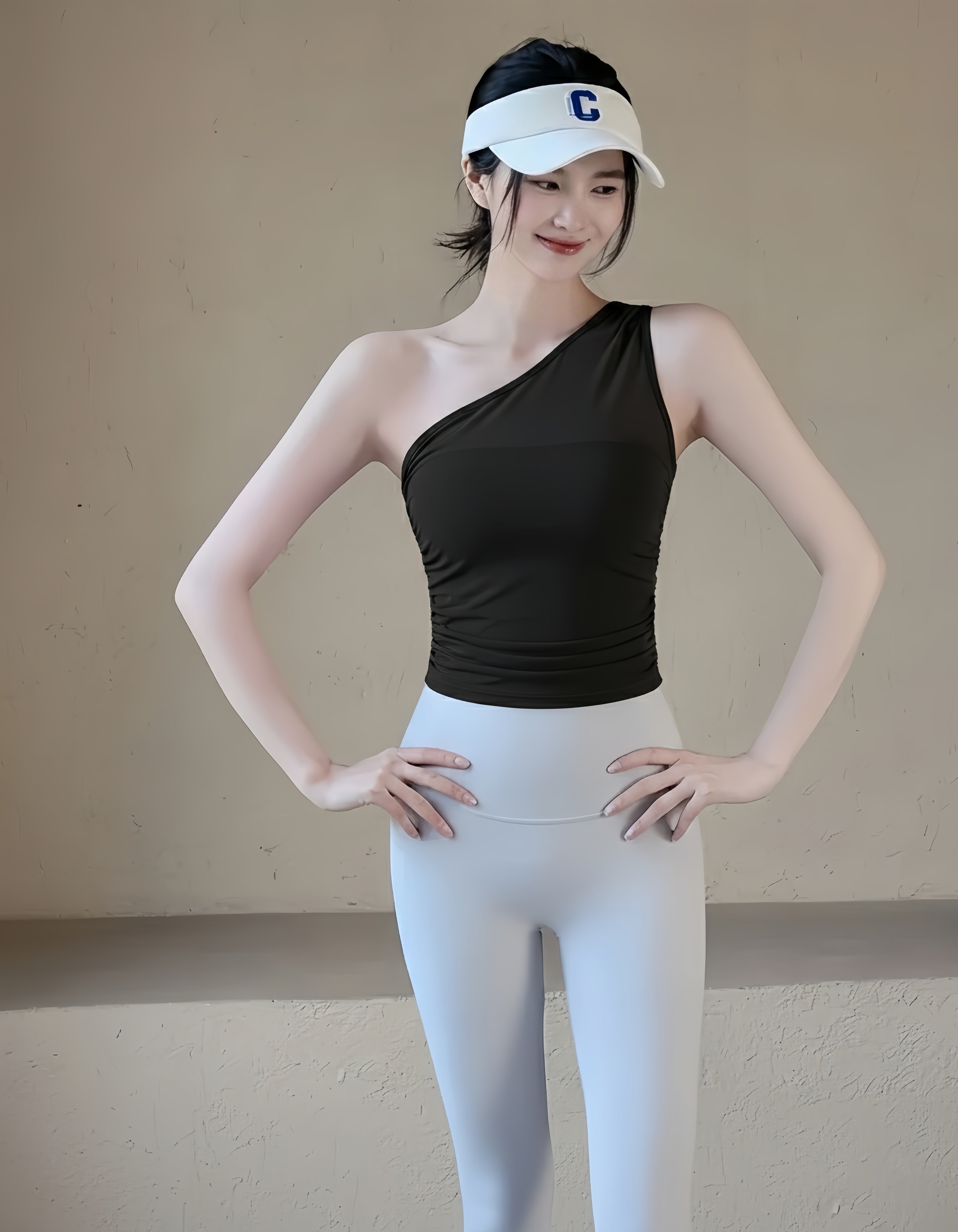 Fixed cup mesh fitness vest
