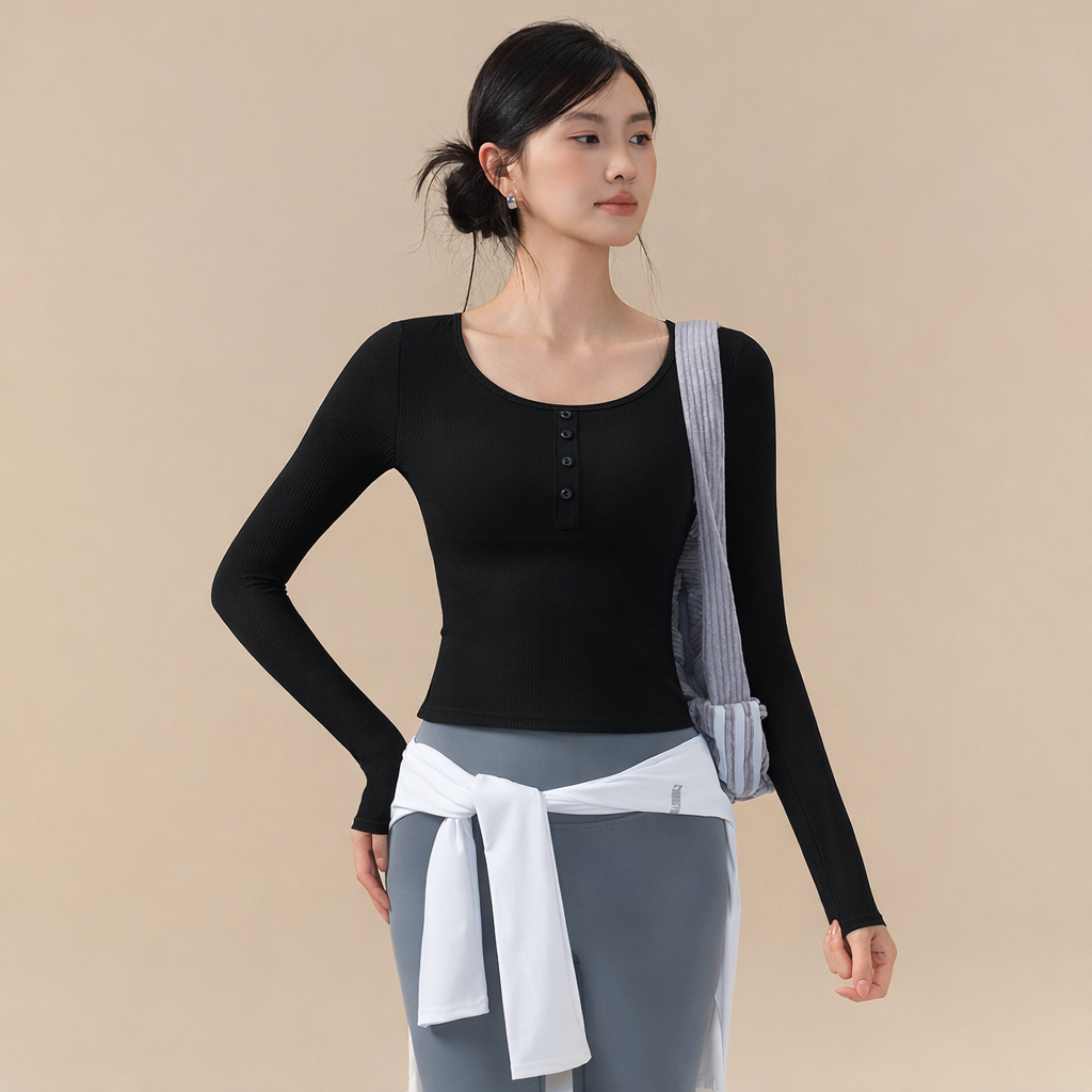 With chest pads, Wear nude and breathable fitness long sleeves