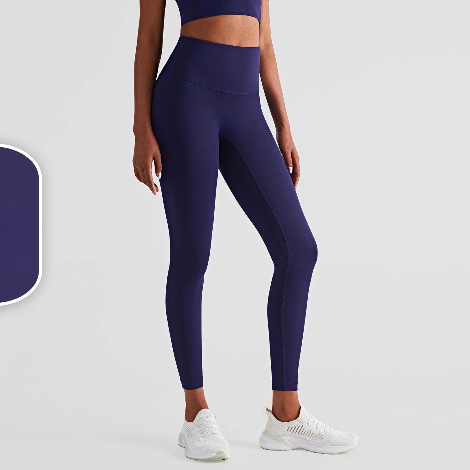 Cropped pants are worn outside the anti-roll edges