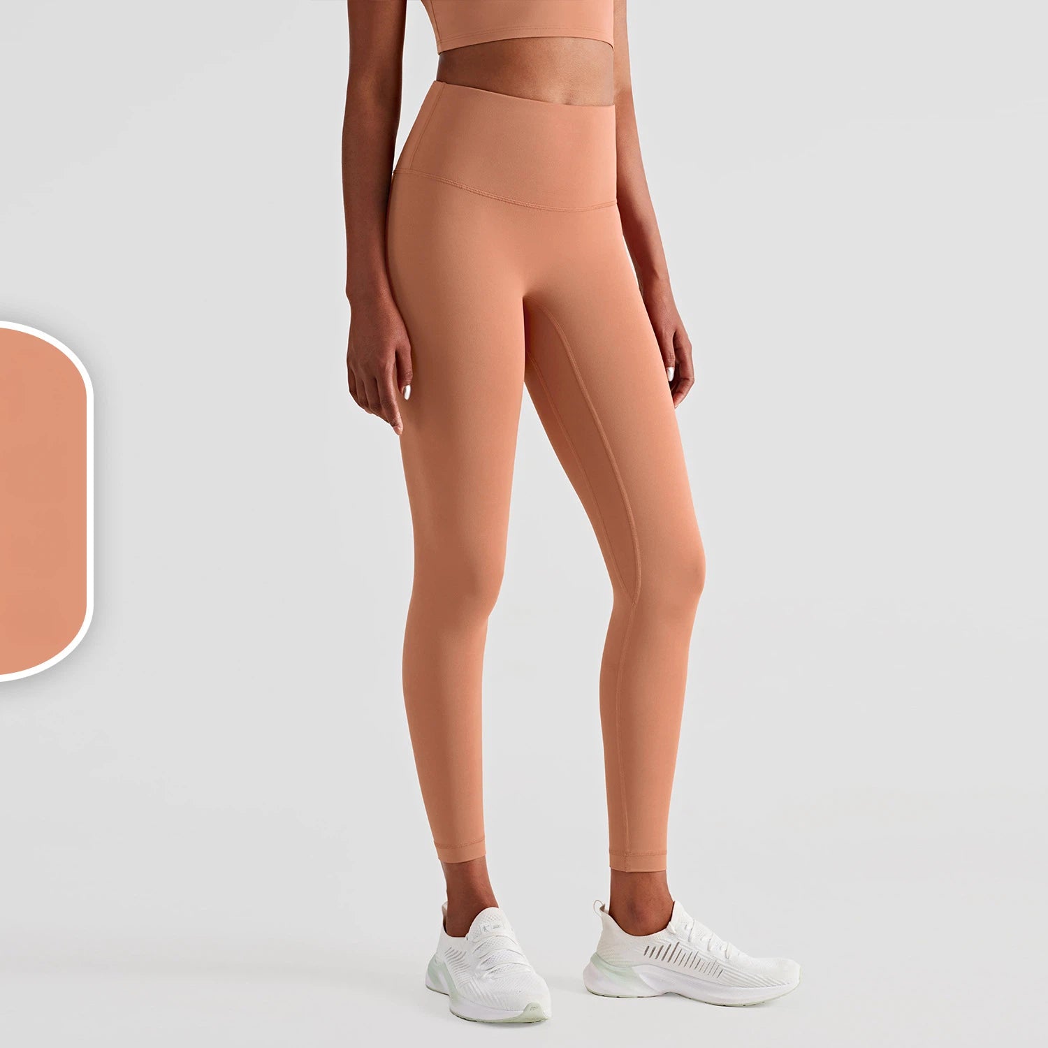 Cropped pants are worn outside the anti-roll edges