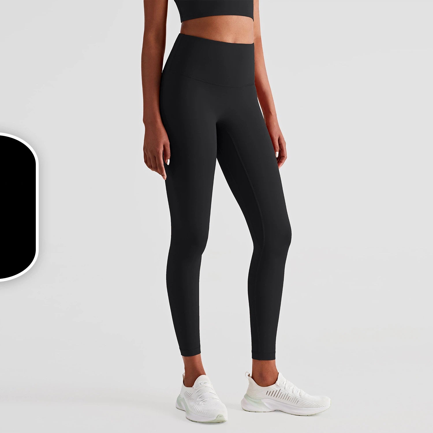 Cropped pants are worn outside the anti-roll edges