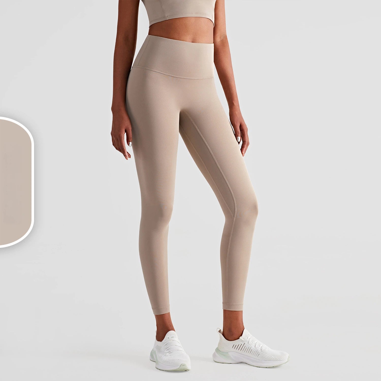 Cropped pants are worn outside the anti-roll edges