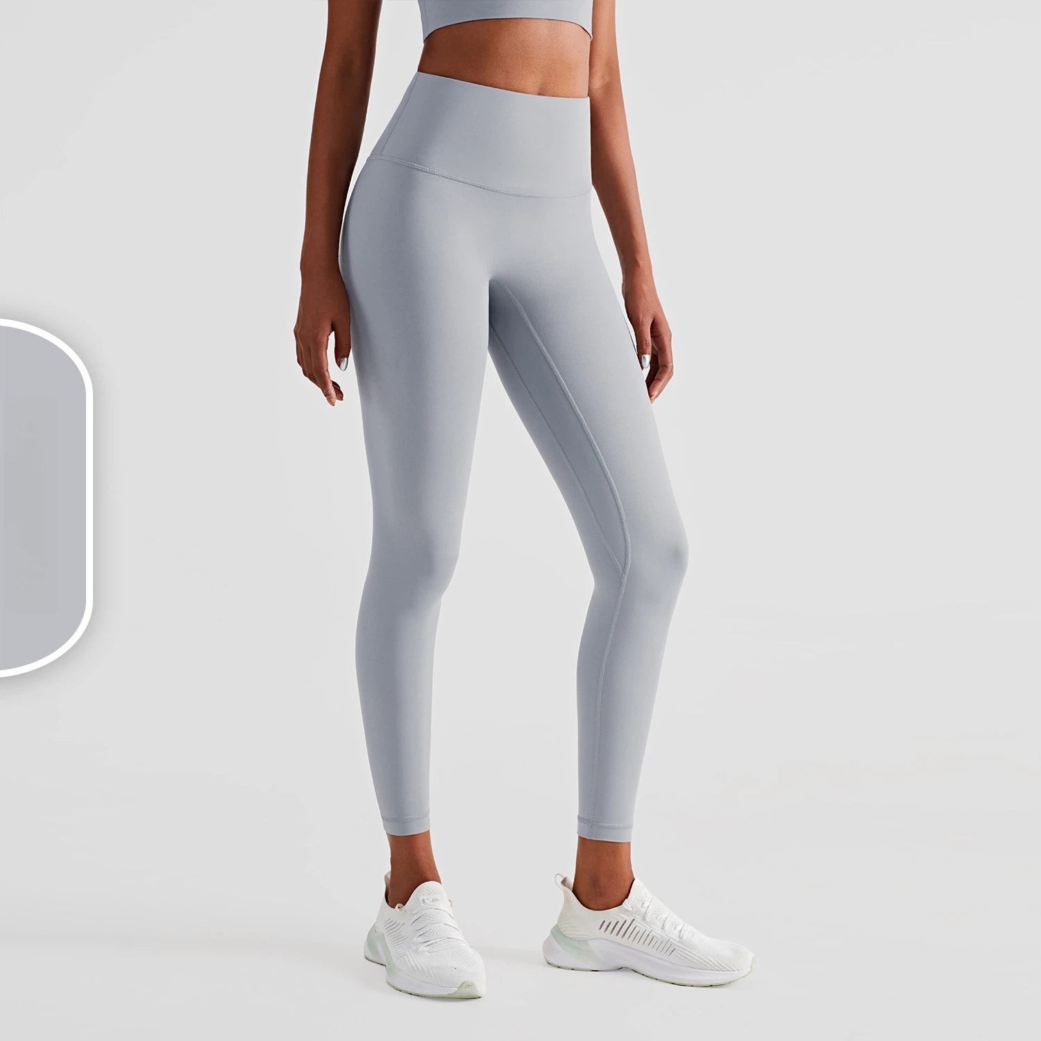 Cropped pants are worn outside the anti-roll edges