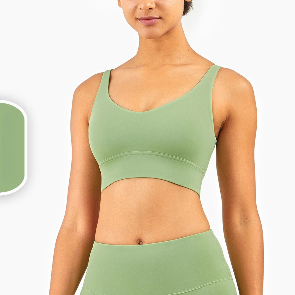 Wide-shouldered U-back gym vest