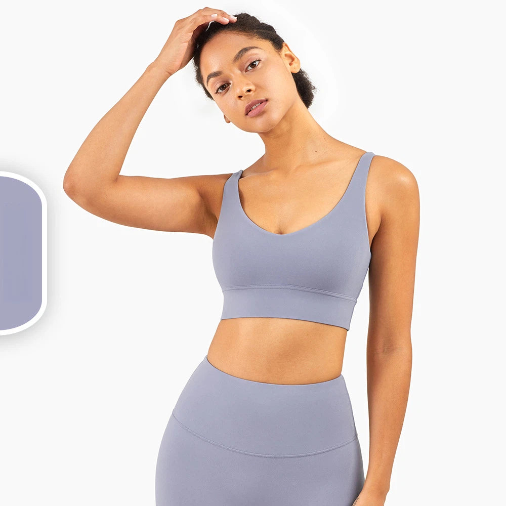 Wide-shouldered U-back gym vest
