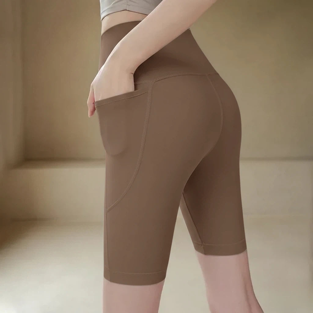 Nude feeling without traces, High-elasticity, Tight and quick-drying cropped pants