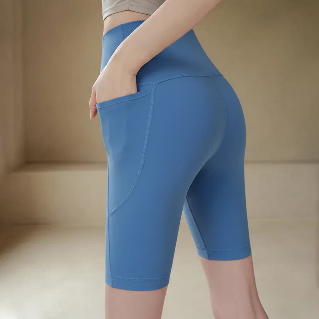 Nude feeling without traces, High-elasticity, Tight and quick-drying cropped pants