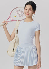 Back cut-out strap yoga tennis set