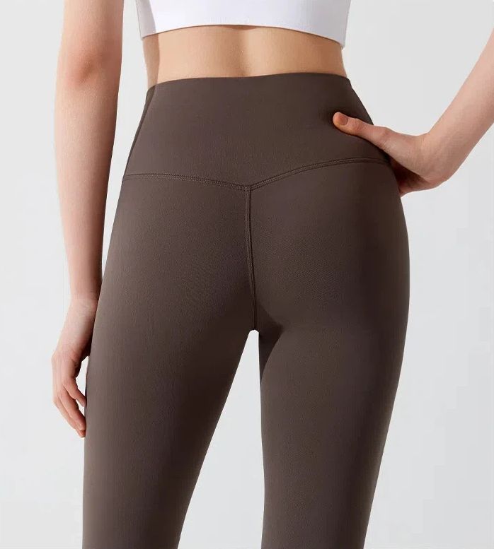 High-waisted buttocks lifting, Nude skinny antibacterial sports fitness tight pants