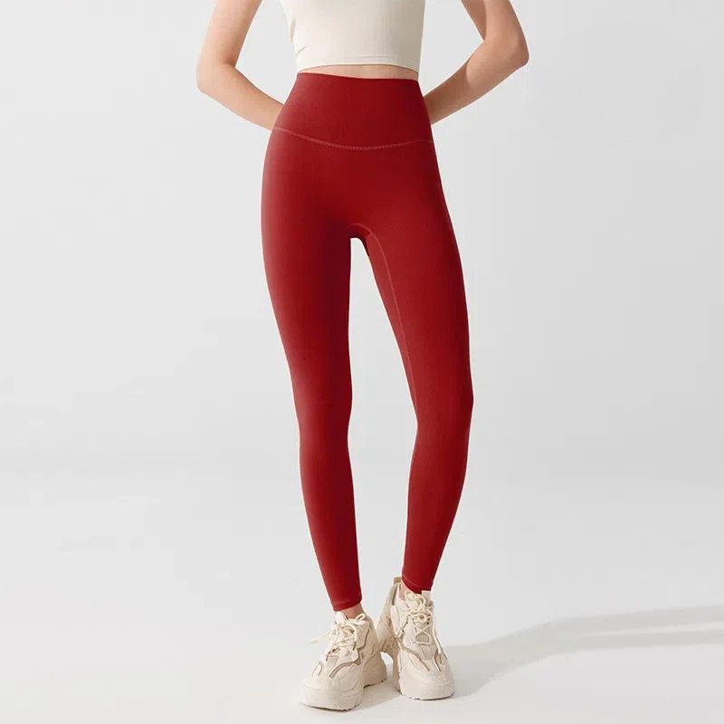 High-waisted buttocks lifting, Nude skinny antibacterial sports fitness tight pants