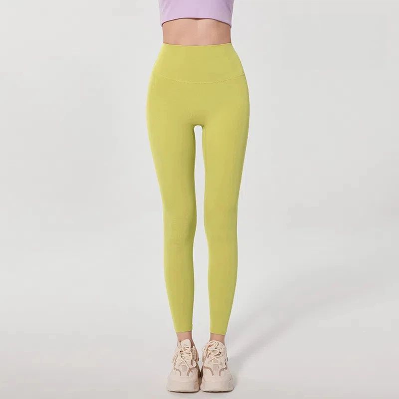 High-waisted buttocks lifting, Nude skinny antibacterial sports fitness tight pants