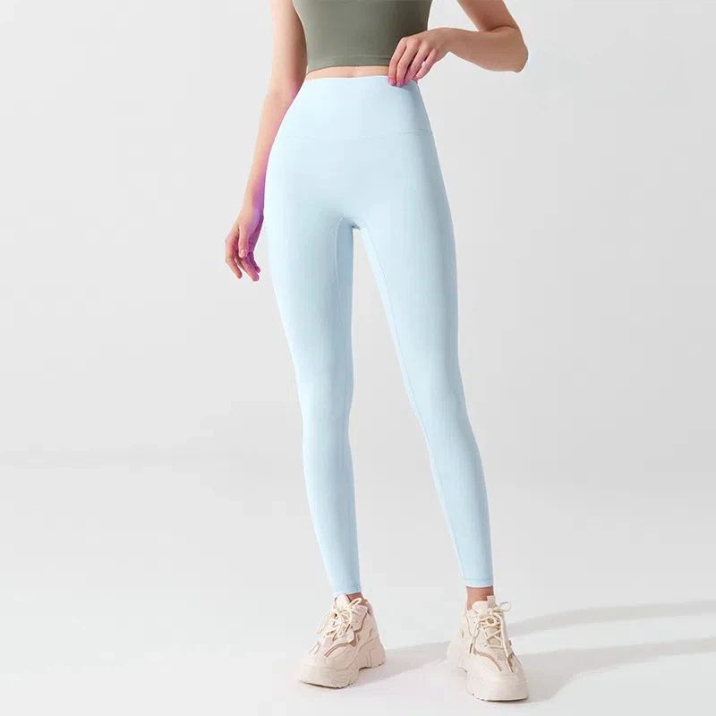 High-waisted buttocks lifting, Nude skinny antibacterial sports fitness tight pants