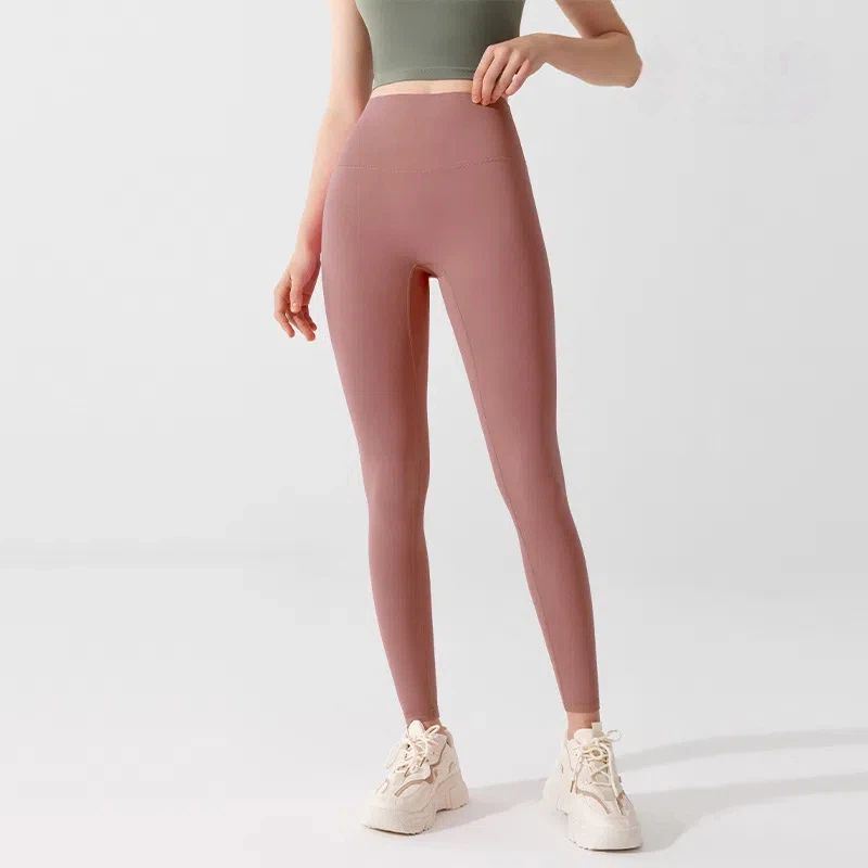 High-waisted buttocks lifting, Nude skinny antibacterial sports fitness tight pants
