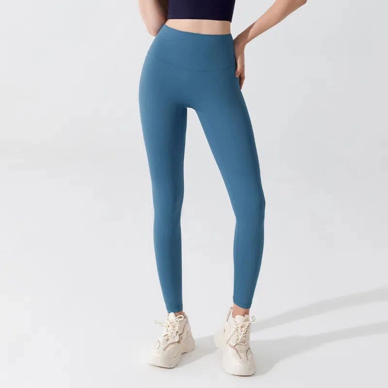 High-waisted buttocks lifting, Nude skinny antibacterial sports fitness tight pants
