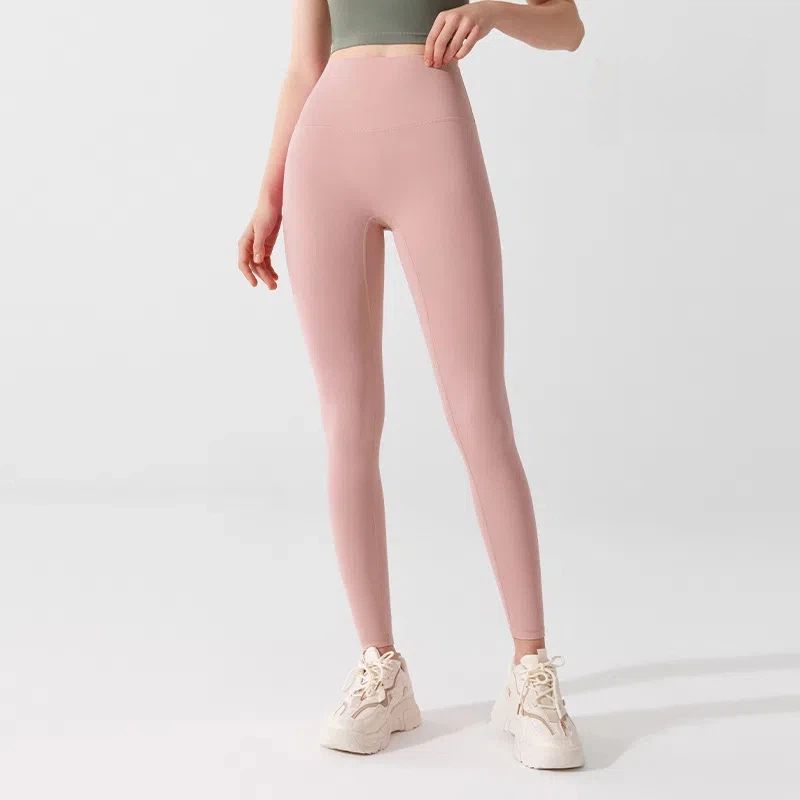 High-waisted buttocks lifting, Nude skinny antibacterial sports fitness tight pants