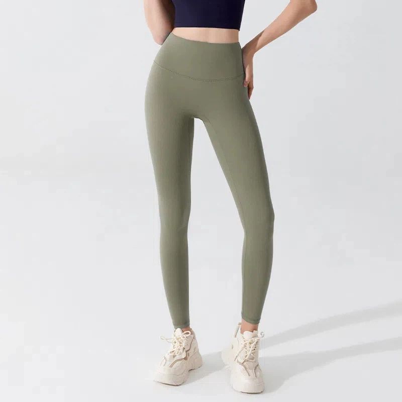 High-waisted buttocks lifting, Nude skinny antibacterial sports fitness tight pants