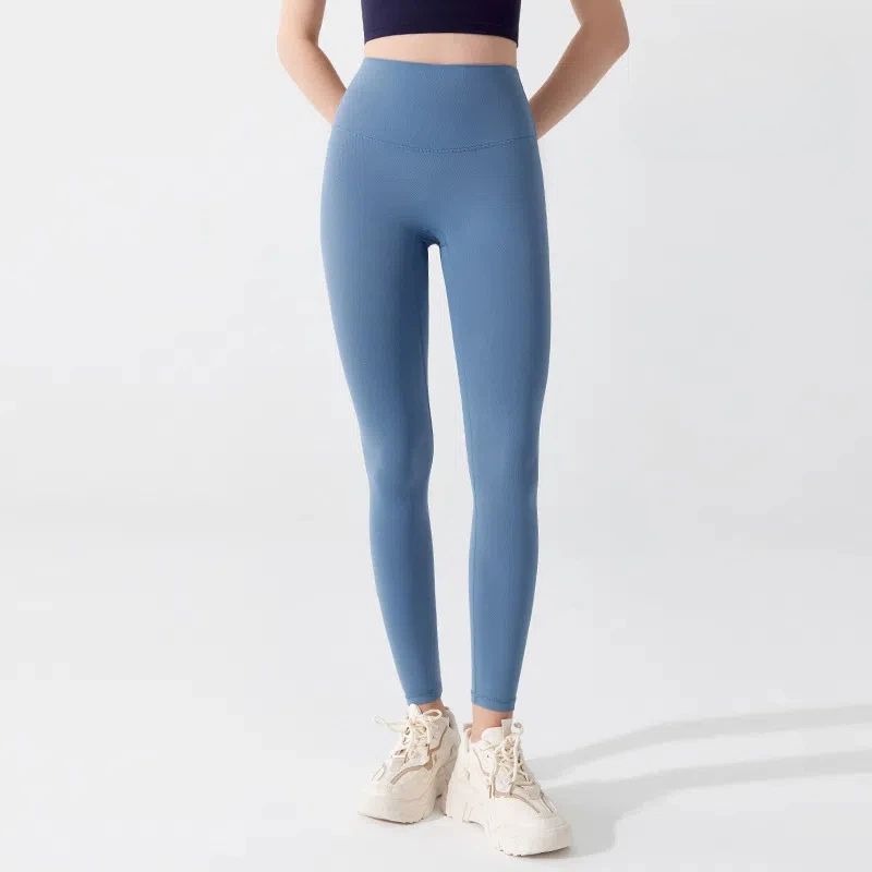 High-waisted buttocks lifting, Nude skinny antibacterial sports fitness tight pants