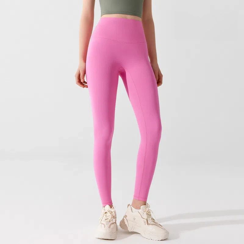 High-waisted buttocks lifting, Nude skinny antibacterial sports fitness tight pants