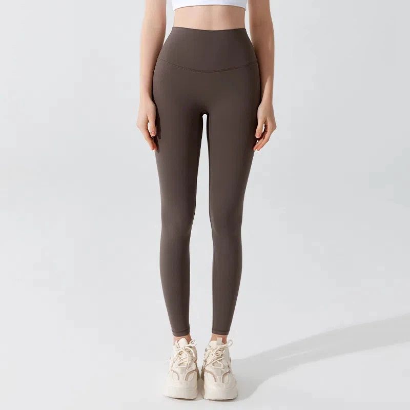 High-waisted buttocks lifting, Nude skinny antibacterial sports fitness tight pants