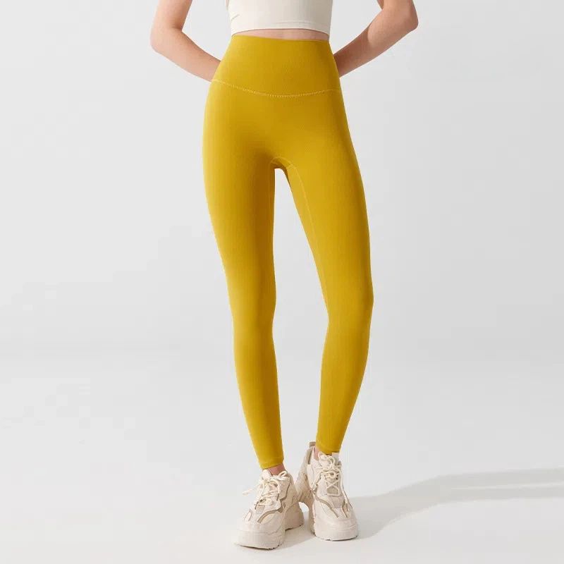 High-waisted buttocks lifting, Nude skinny antibacterial sports fitness tight pants