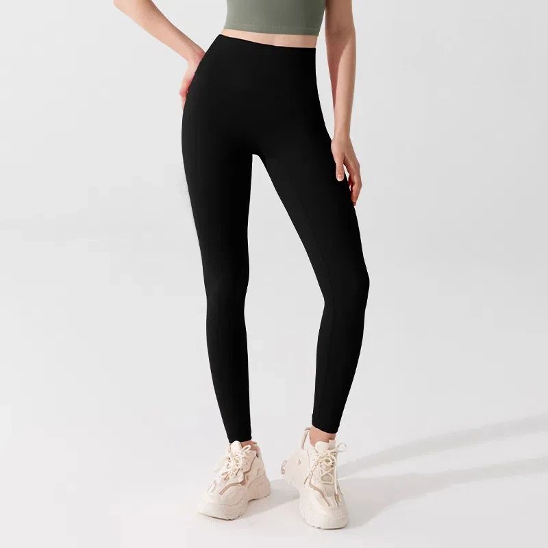 High-waisted buttocks lifting, Nude skinny antibacterial sports fitness tight pants