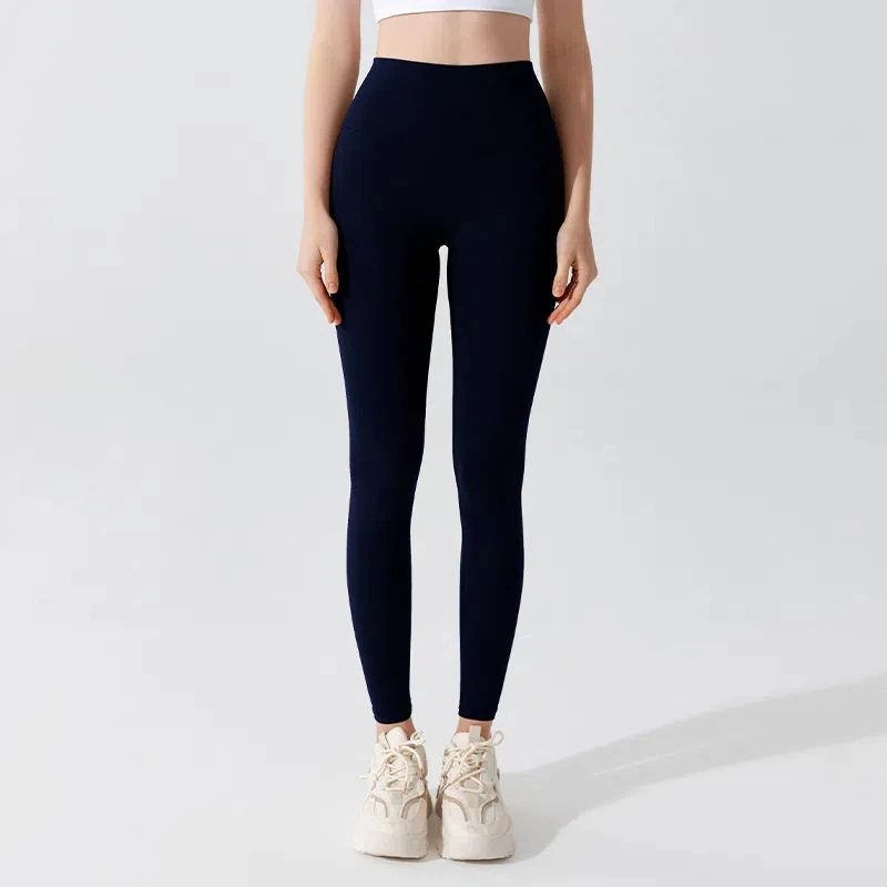 High-waisted buttocks lifting, Nude skinny antibacterial sports fitness tight pants