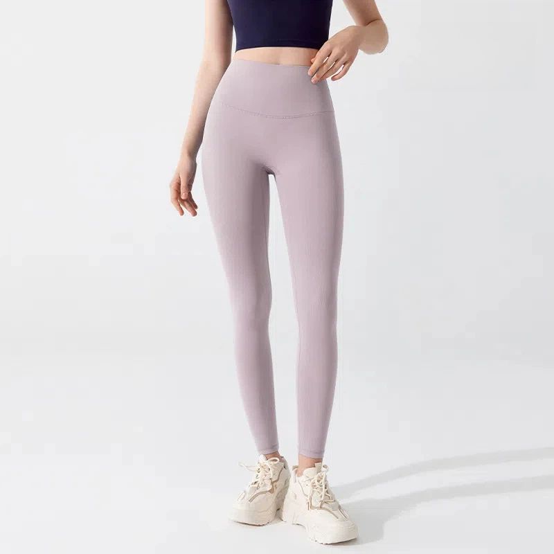 High-waisted buttocks lifting, Nude skinny antibacterial sports fitness tight pants