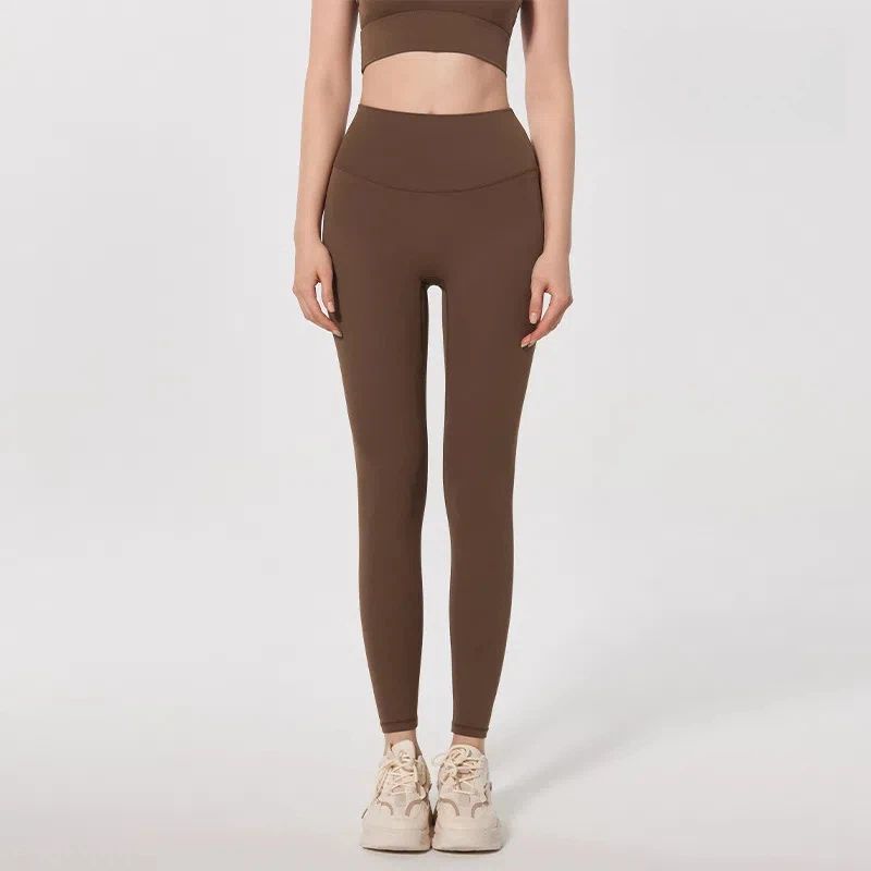 High-waisted buttocks lifting, Nude skinny antibacterial sports fitness tight pants
