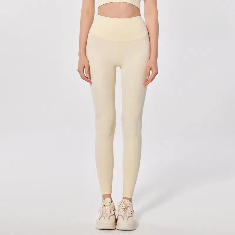 High-waisted buttocks lifting, Nude skinny antibacterial sports fitness tight pants