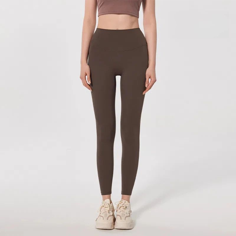 High-waisted buttocks lifting, Nude skinny antibacterial sports fitness tight pants
