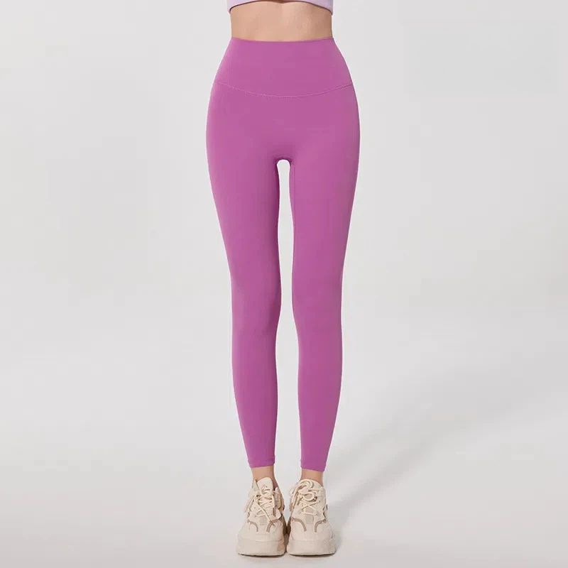 High-waisted buttocks lifting, Nude skinny antibacterial sports fitness tight pants