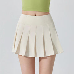 Fake two-piece anti-glare pleated skirt