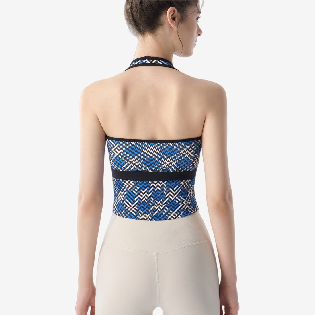 Houndstooth shockproof halterneck beautiful back suspender