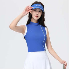 Golf sports paneled blue short sleeves