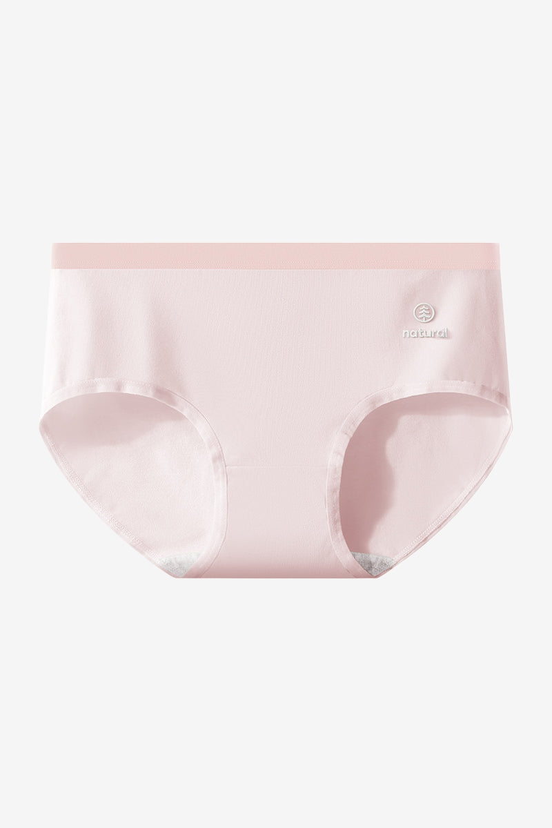 7A antibacterial simple solid color mid-rise cotton girls' underwear