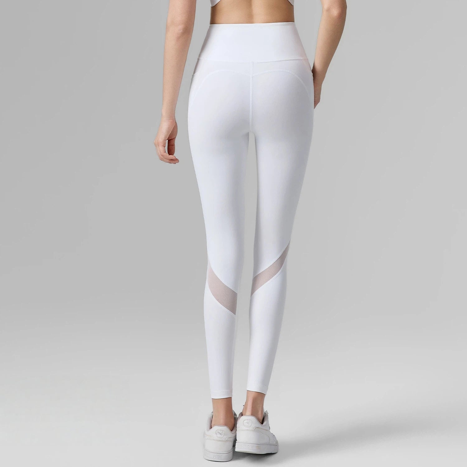Mesh without T-line with pockets, Anti-roll hemming, Hip lifting sports leggings