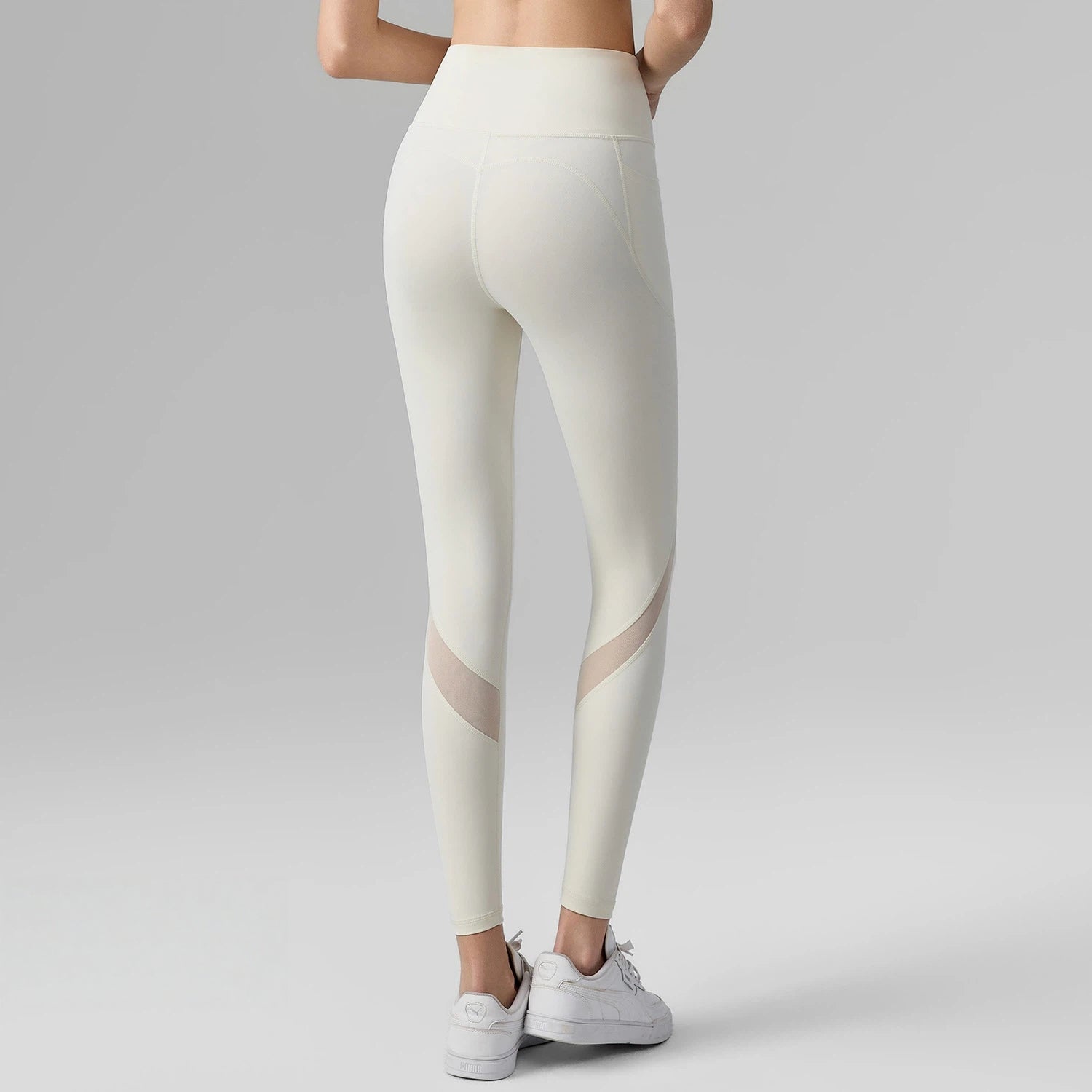Mesh without T-line with pockets, Anti-roll hemming, Hip lifting sports leggings