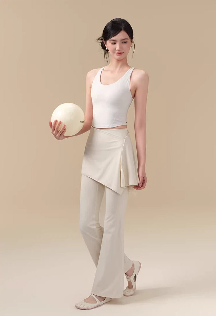 Nude crew neck quick-drying sports vest