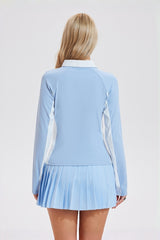 New lapel slim fit tennis long-sleeved top
